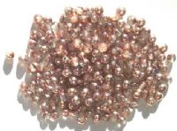 200 4mm Copper Capri Half Coated Round Glass Beads